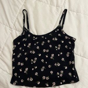 Black daisy tank top forever 21